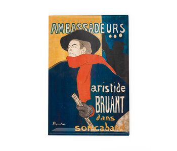 Koelkastmagneet,  Toulouse Lautrec, Aristide Bruant Ambassadeur