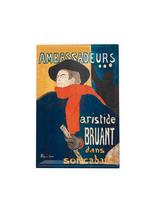 Koelkastmagneet,  Toulouse Lautrec, Aristide Bruant Ambassadeur