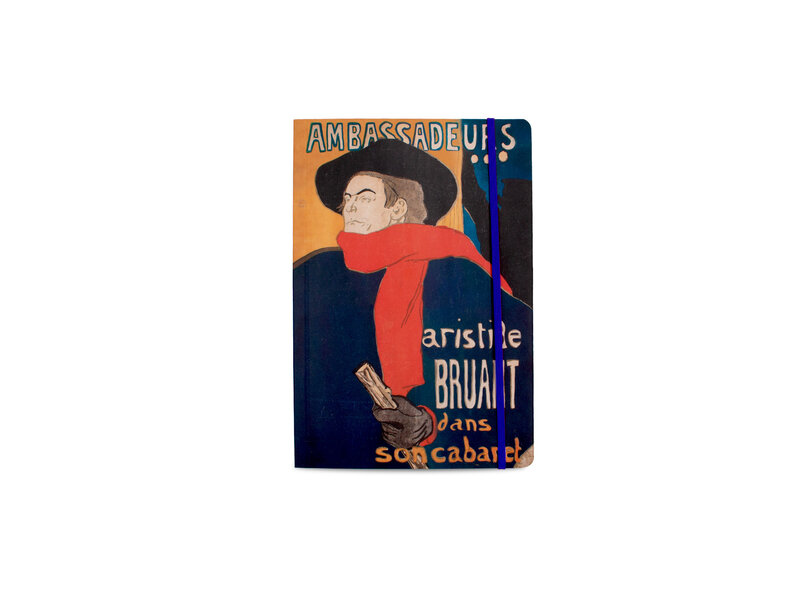 Carnet à couverture souple A5,  Toulouse Lautrec, Aristide Bruant Ambassadeur