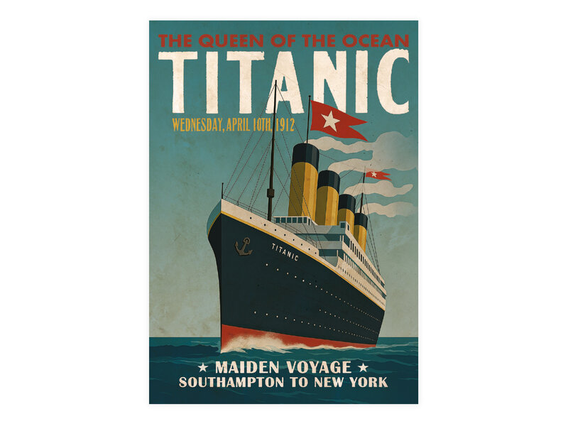 Postal, 10 x 15 cm,  Titanic