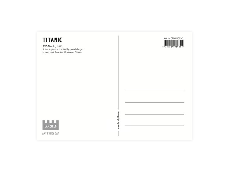 Postal, 10 x 15 cm,  Titanic