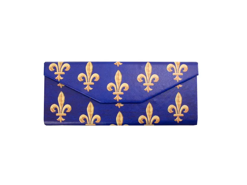 Foldable spectacle case , Fleur de Lys