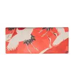 Foldable spectacle case , White and red cranes, Japanese birds