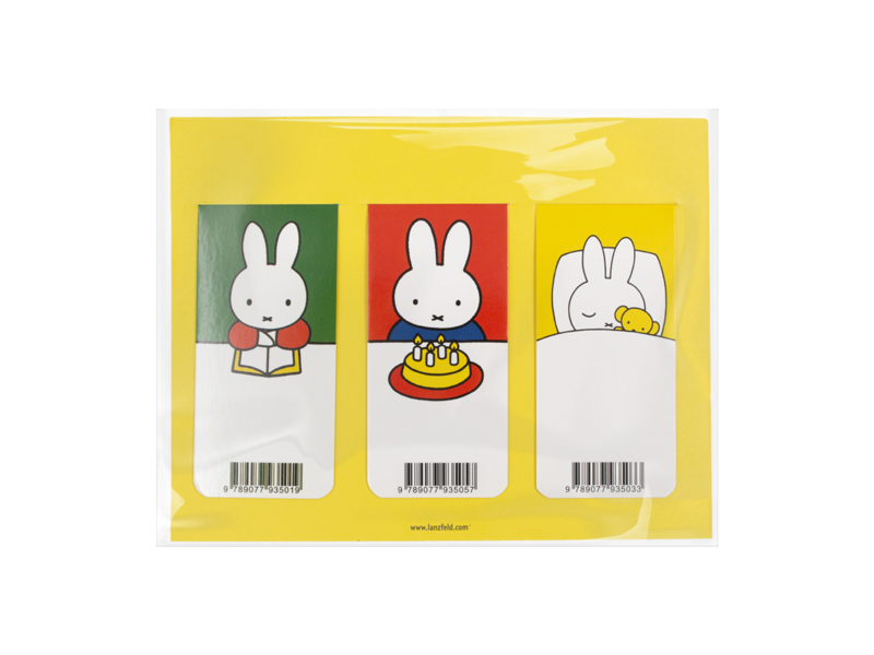 3er Set, magnetisches Lesezeichen, Miffy zu Hause
