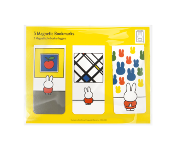 Lot de 3, marque-page magnétique, Miffy au musée