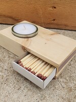 Waxinelichthouder Massief Hout