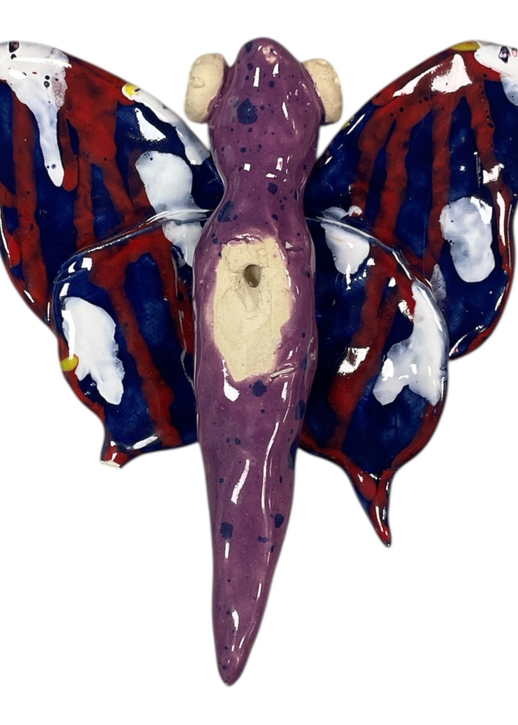 Keramische kleurrijke vlinder