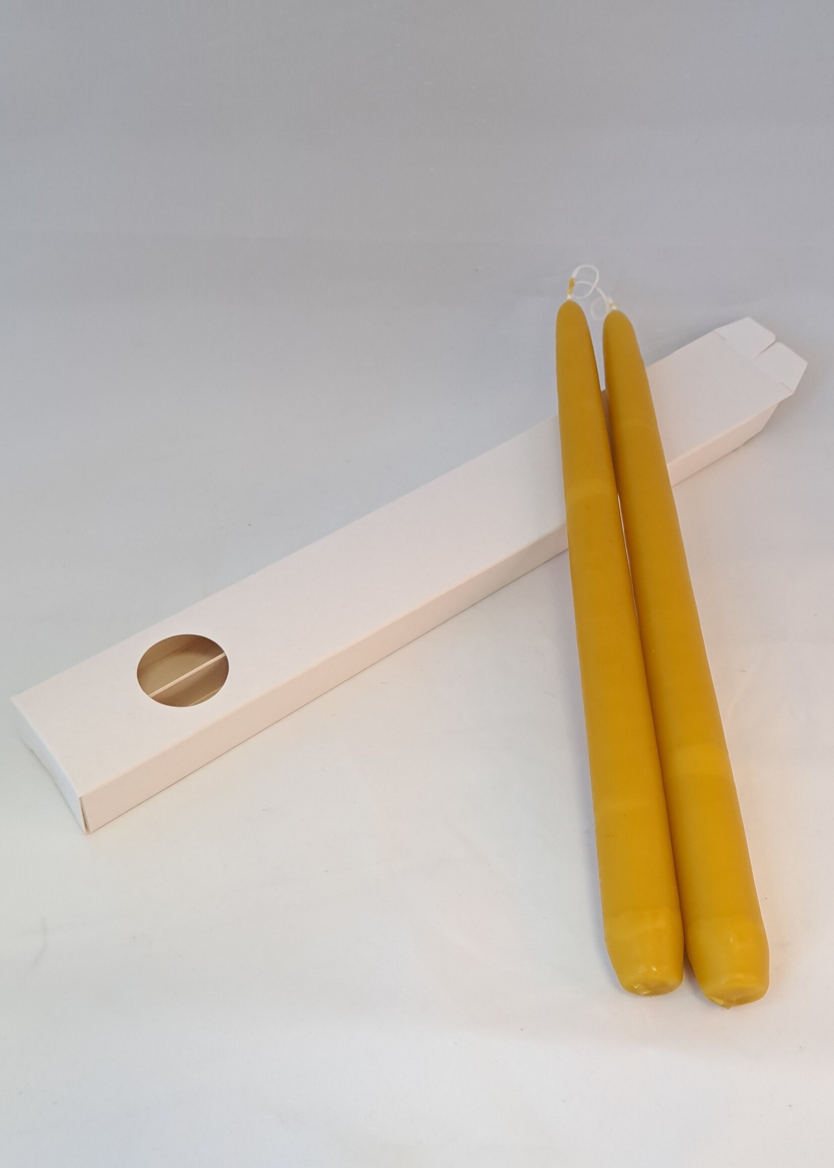 Duo Kandelaar kaarsen in doos oker