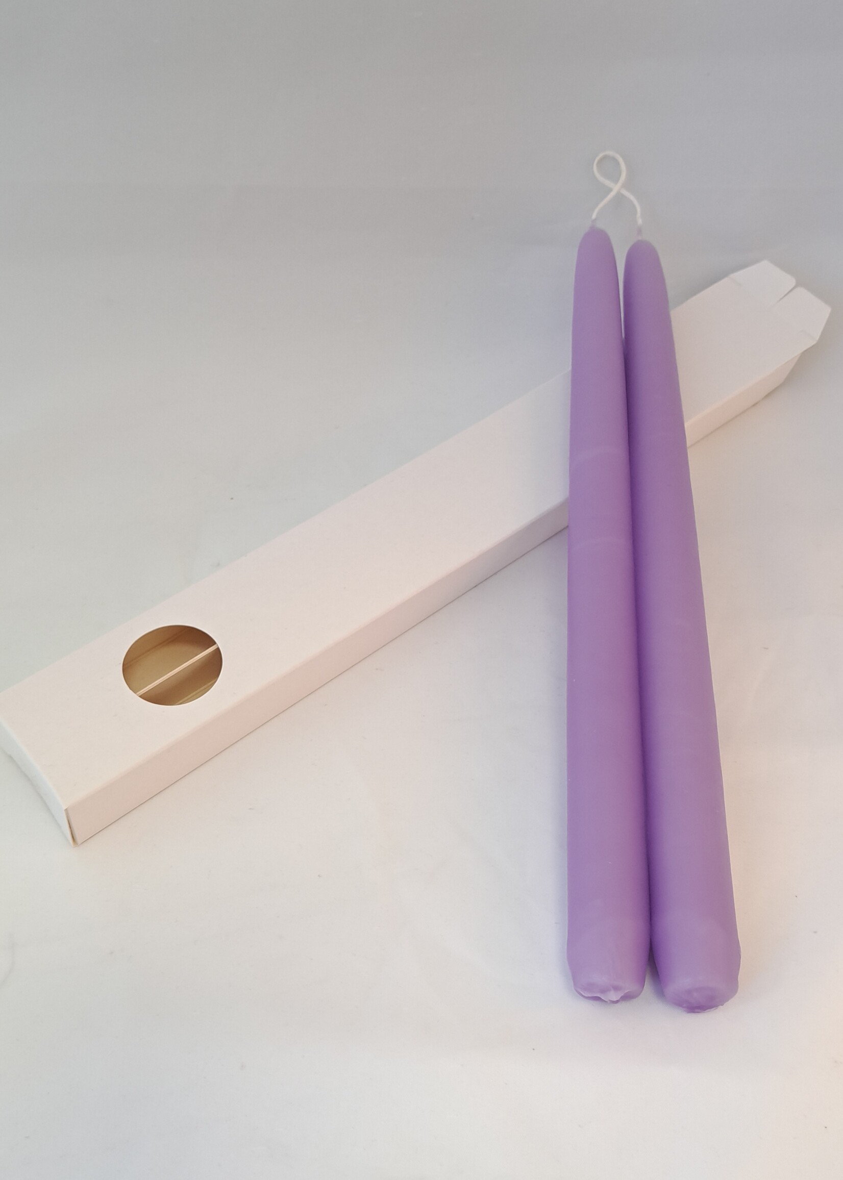 Duo Kandelaar kaarsen in doos lila