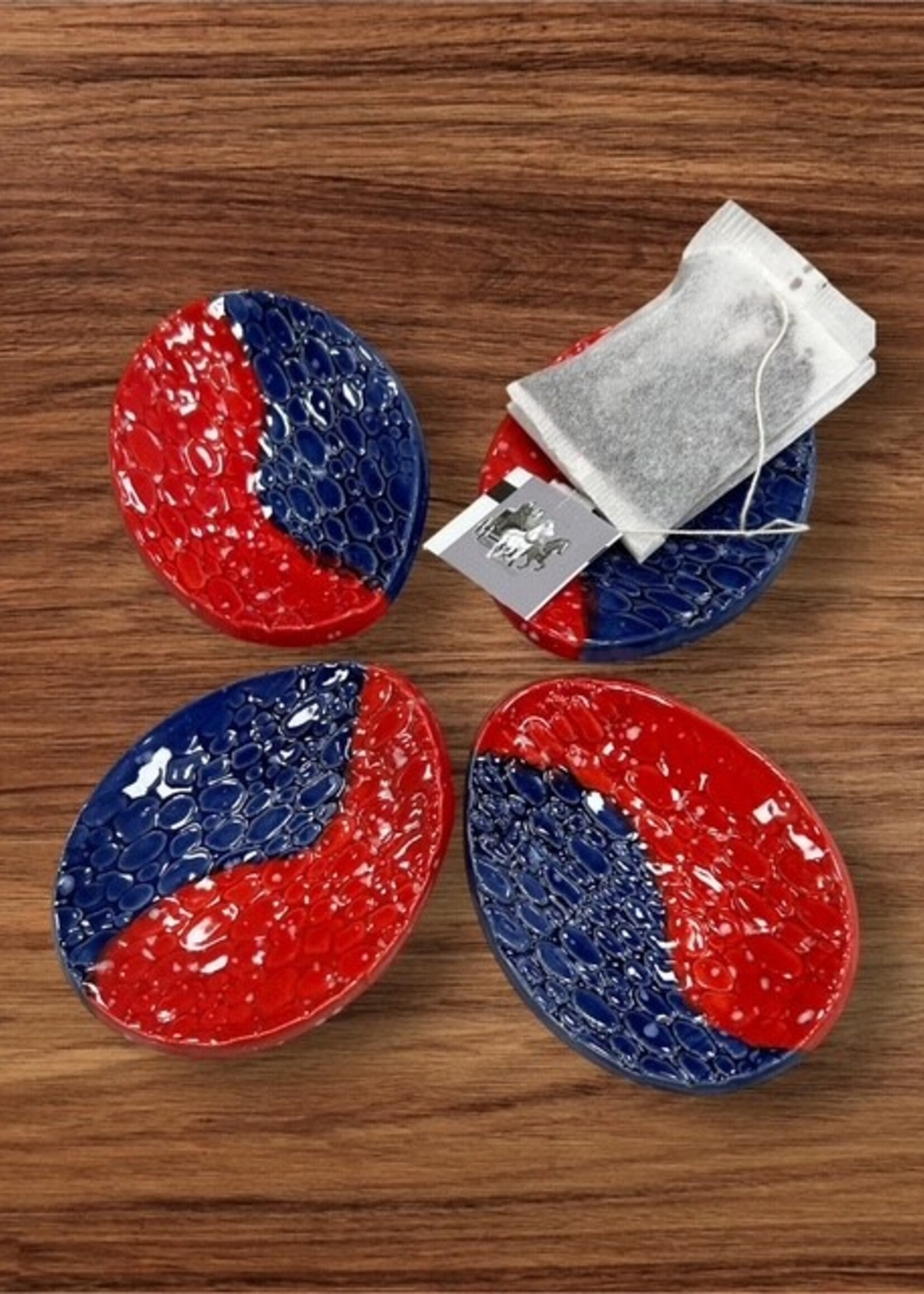 Set van 4 Keramische Theeschaaltjes