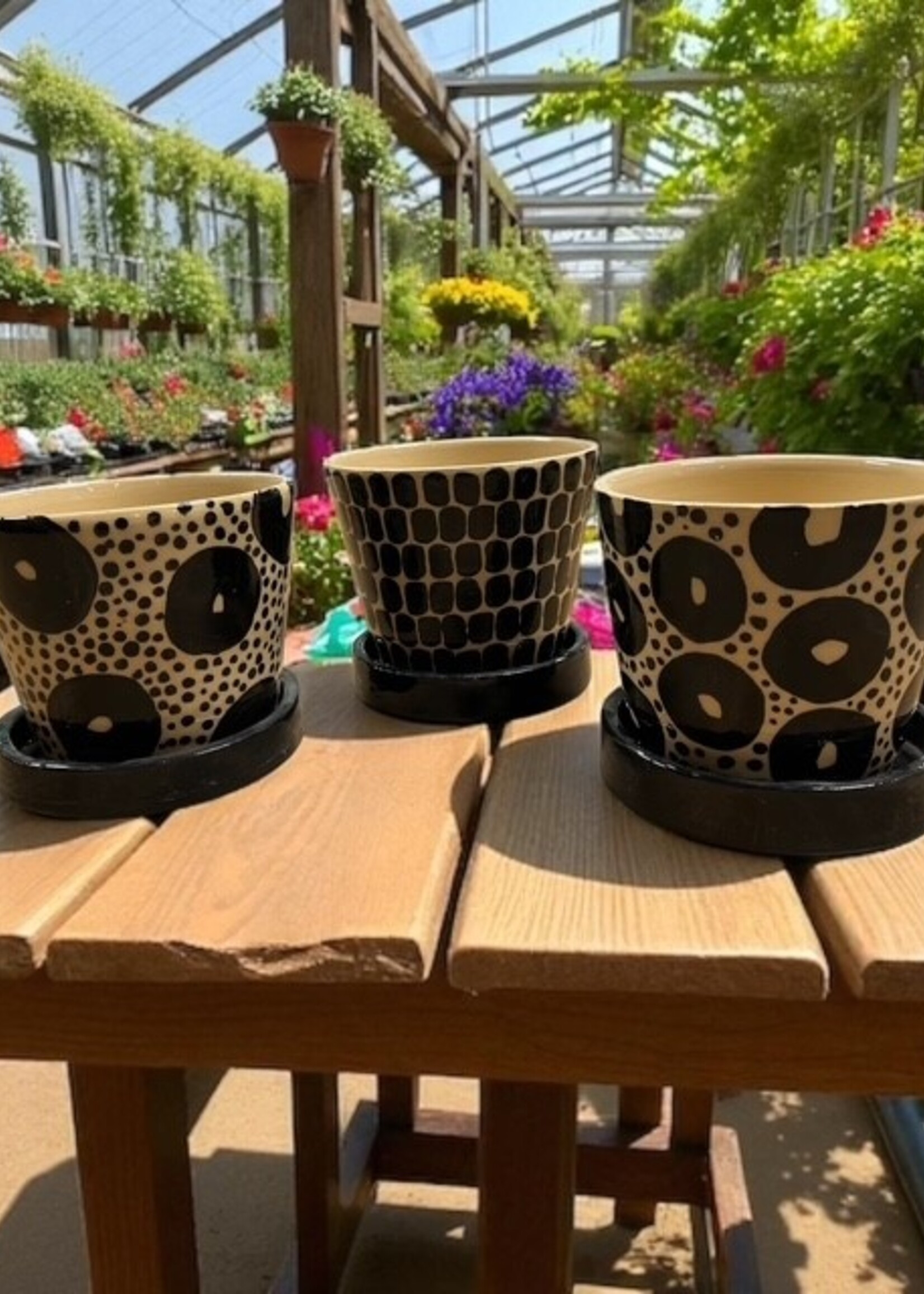 Set van 3 Keramische Plantpotten