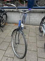 Zwart/blauwe dames fiets