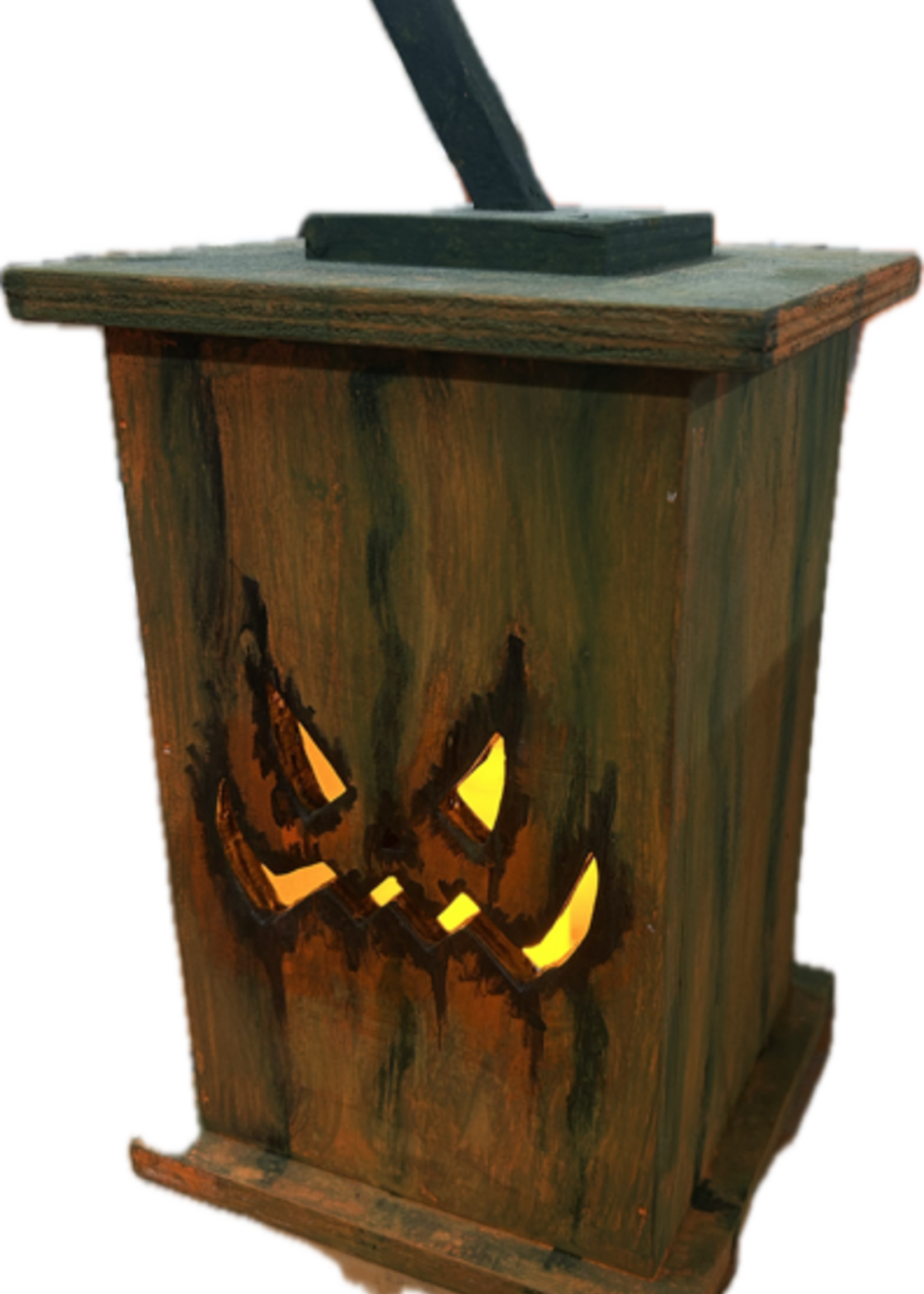 Houten lantaarn Halloween