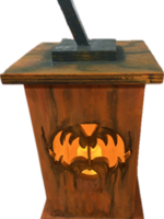 Houten lantaarn Halloween