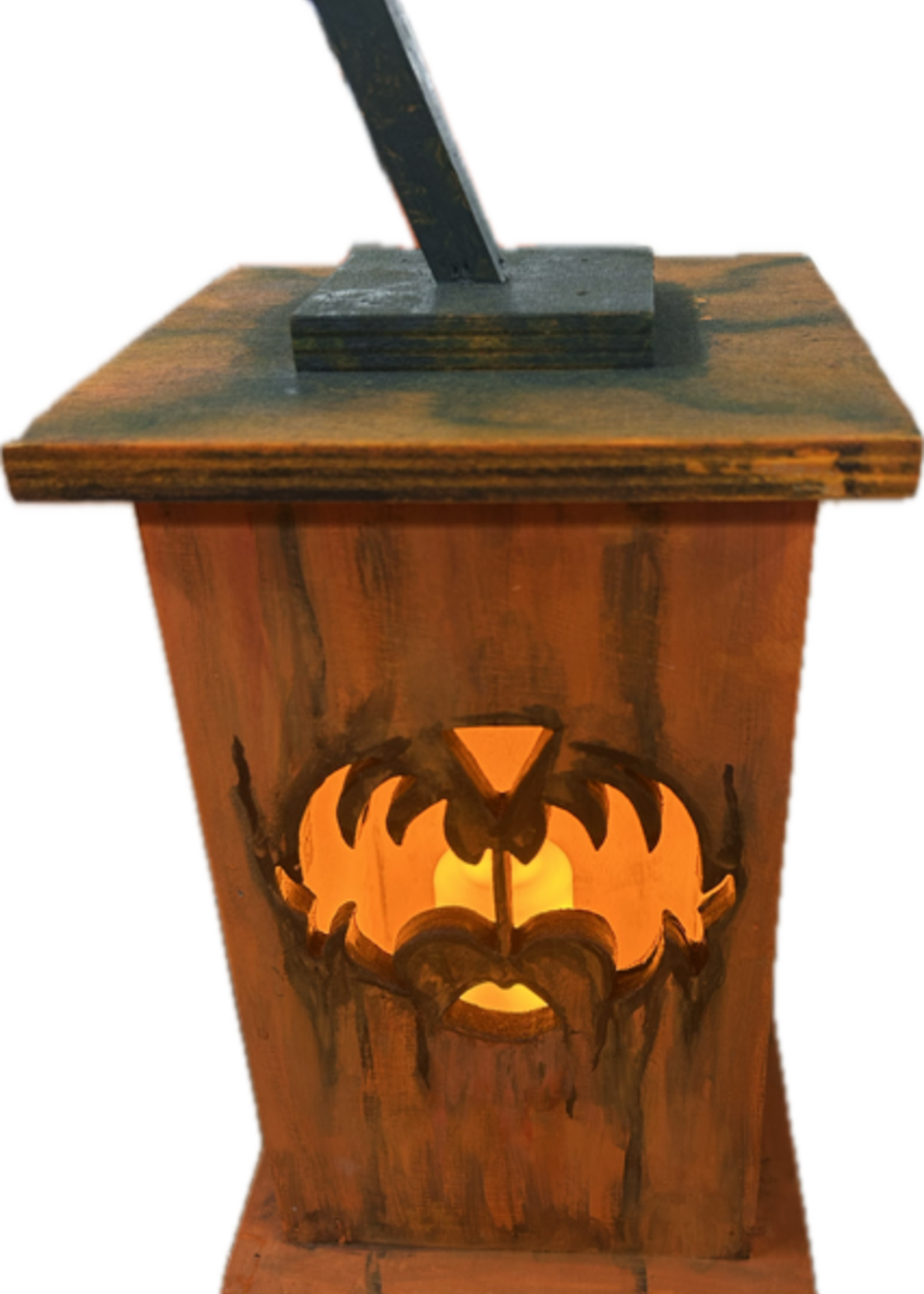 Houten lantaarn Halloween