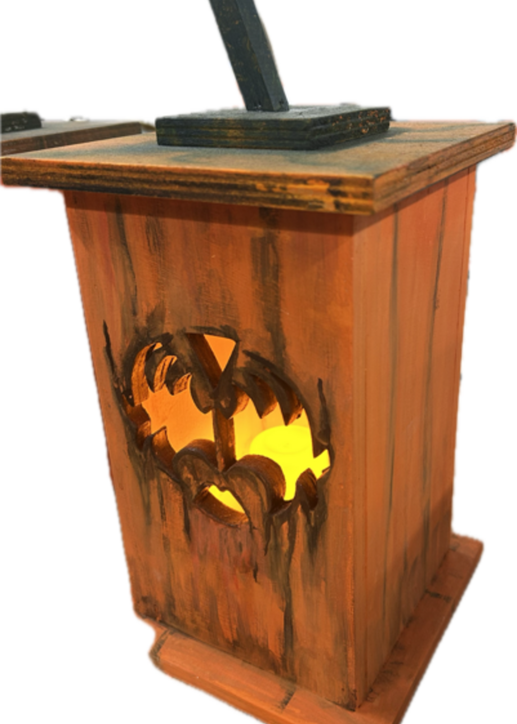 Houten lantaarn Halloween
