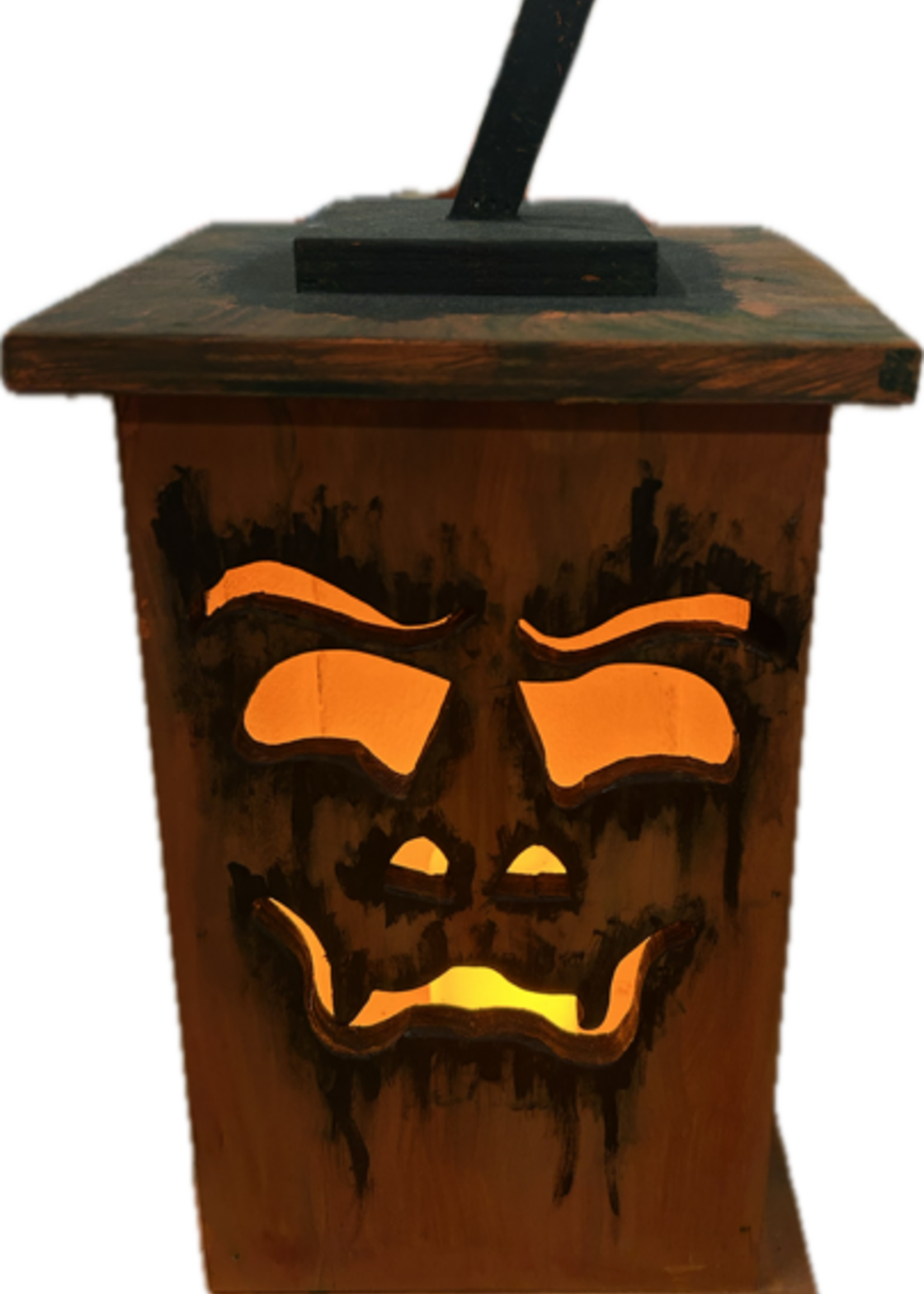 Houten lantaarn Halloween