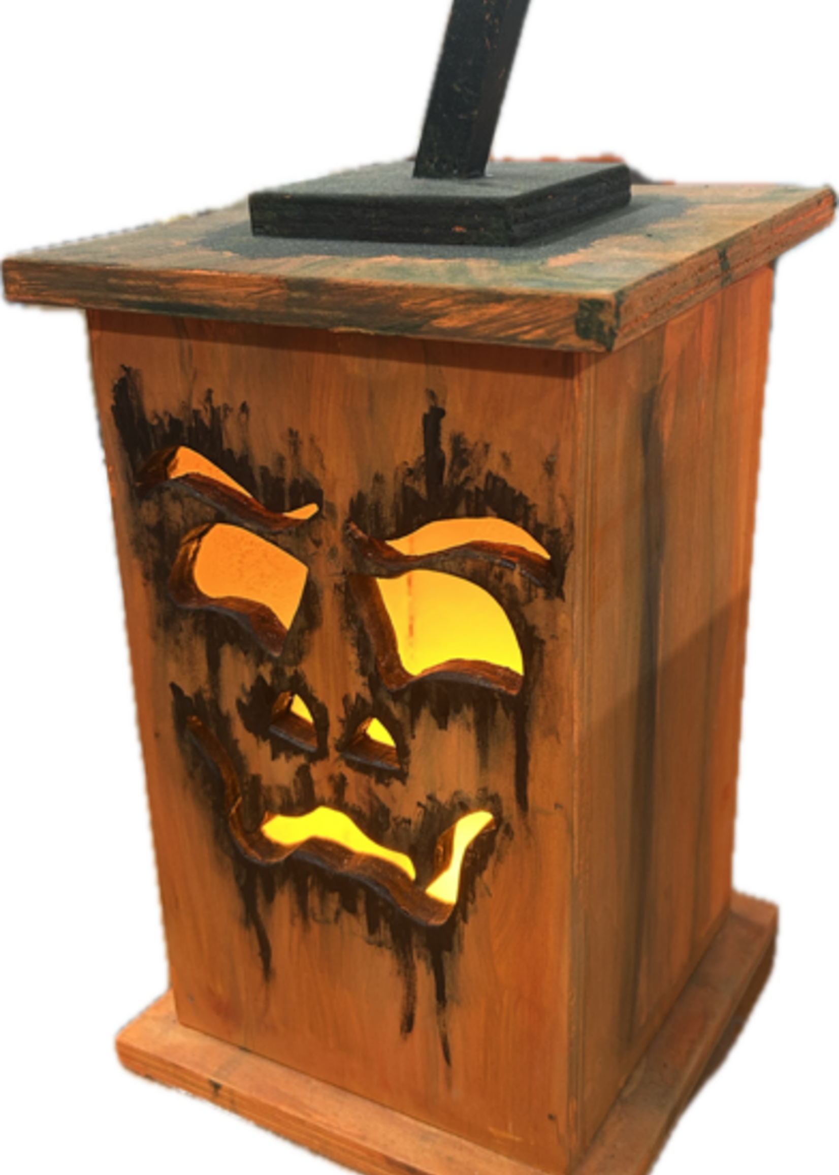 Houten lantaarn Halloween