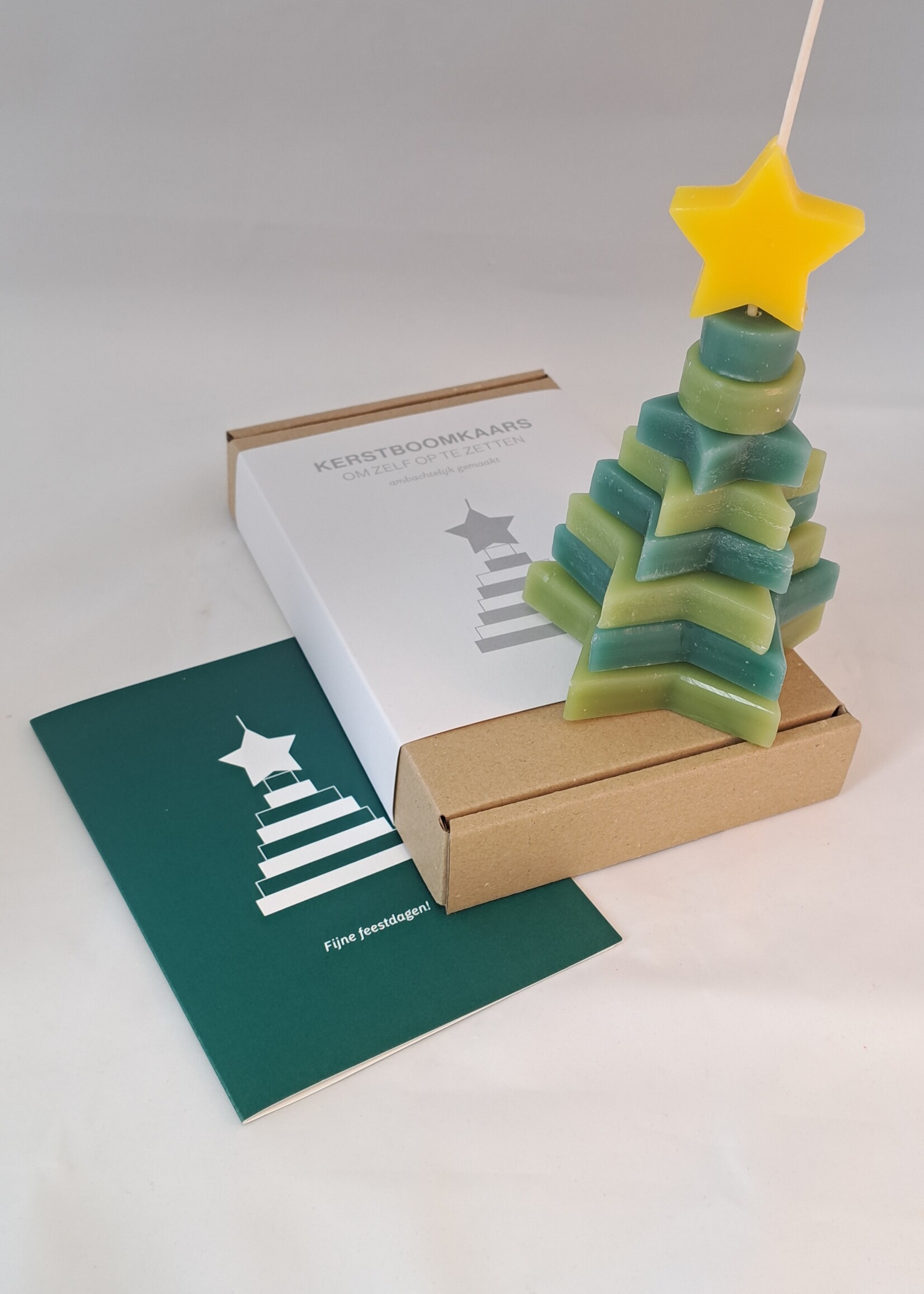 Kaars kerstboompje groen