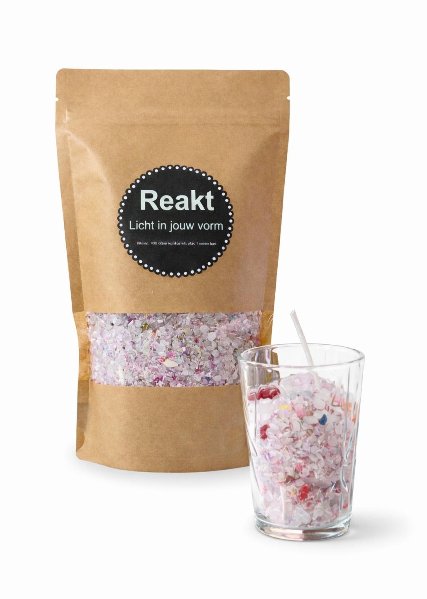 Stazak met  kaarswax korrels