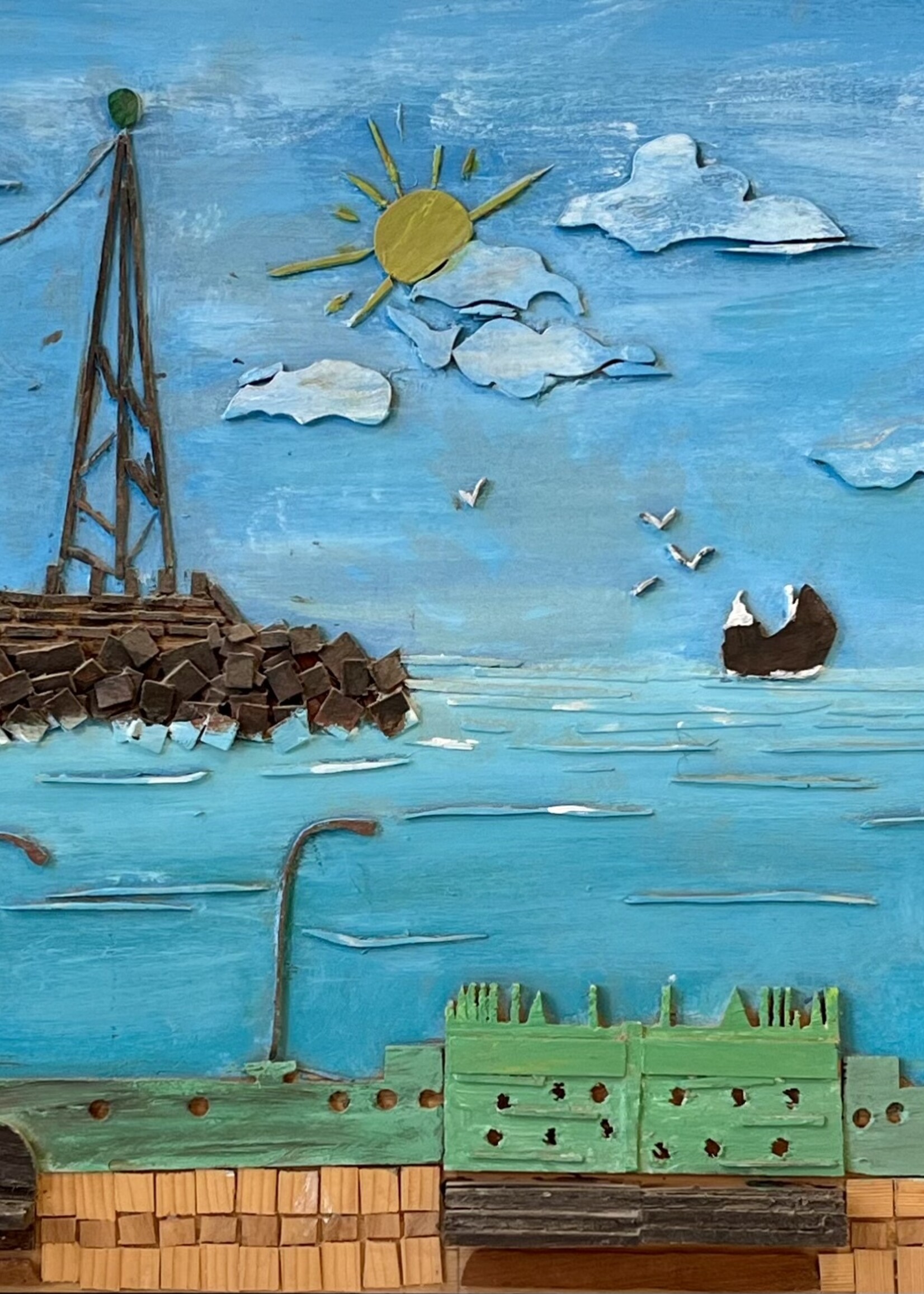 Kunst schilderij "De haven"