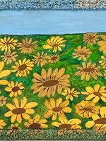 Kunstschilderij "Zonnebloemenveld"