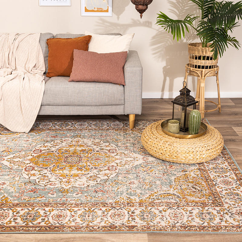 Dywan vintage - Thirza Medaillon Jasnoniebieski/Wielokolorowy