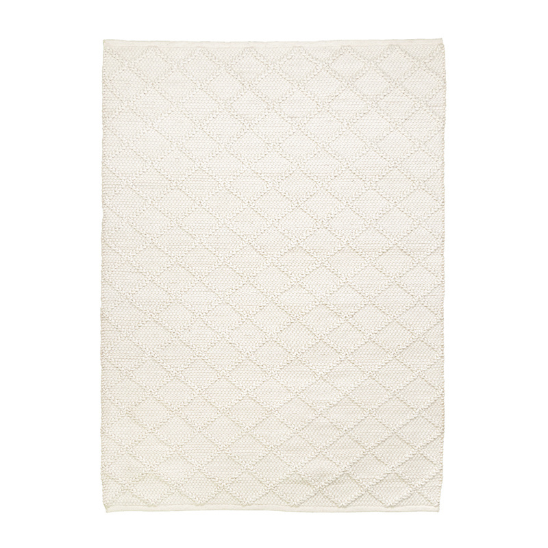 Dywan wełniany pleciony - Knit Kremowy - sfeer