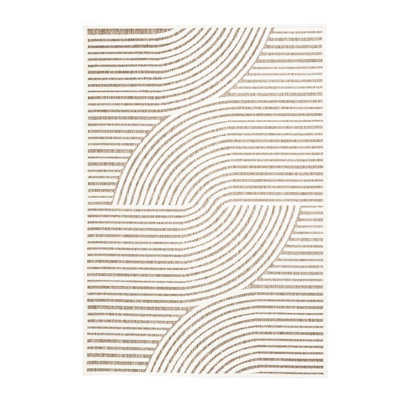 Dywan nowoczesny - Nori Curves Biały/Taupe - sfeer