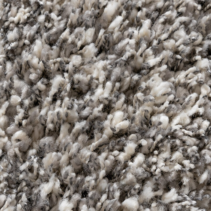 Dywan okrągły z długim włosiem - Yves Jasnoszary