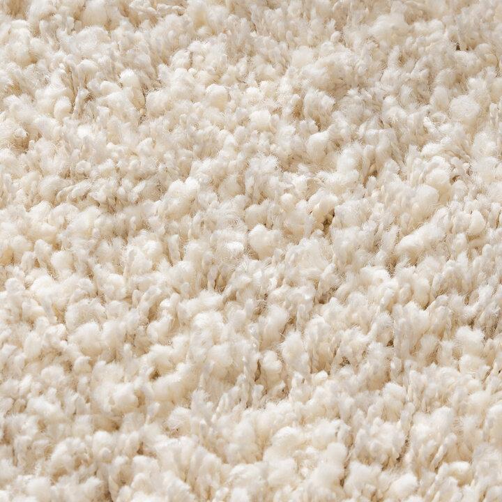 Dywan okrągły z długim włosiem - Yves Kremowy