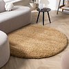 Dywan okrągły z długim włosiem - Yves Złoty - thumbnail