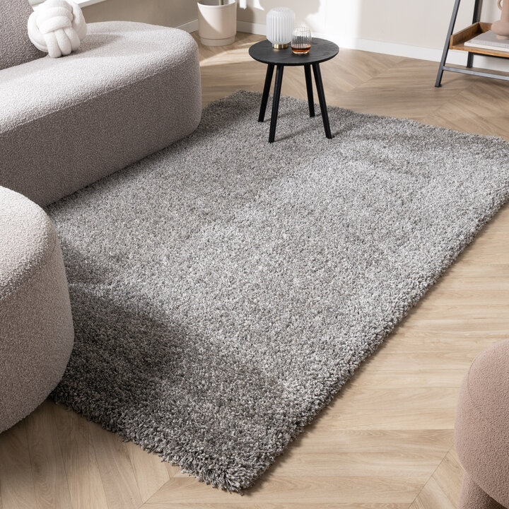 Luksusowy dywan z długim włosiem - Yves Szary