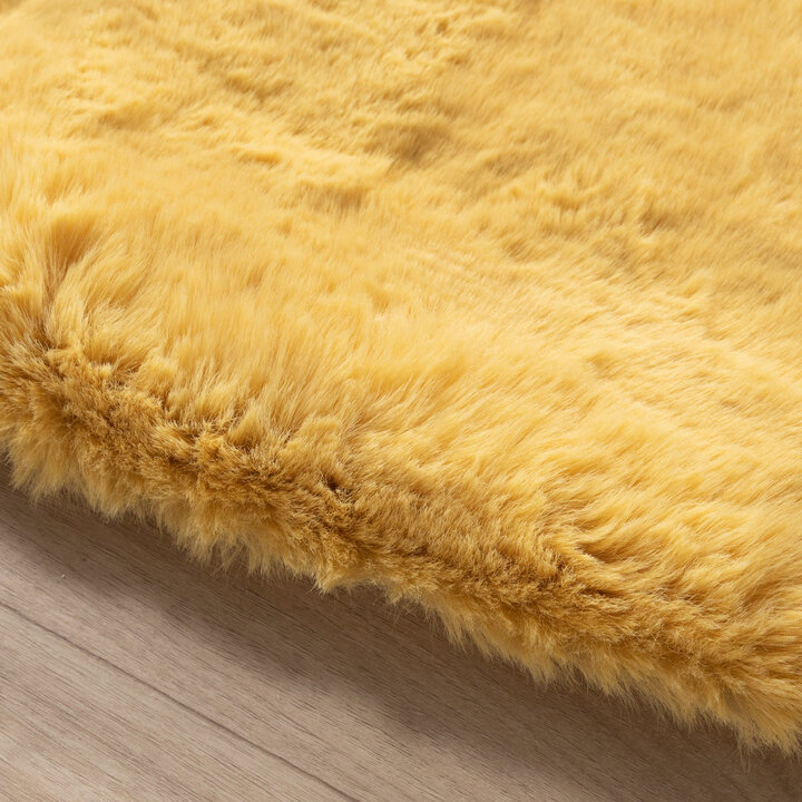 Dywan okrągły z długim włosiem - Comfy Supreme Żółty
