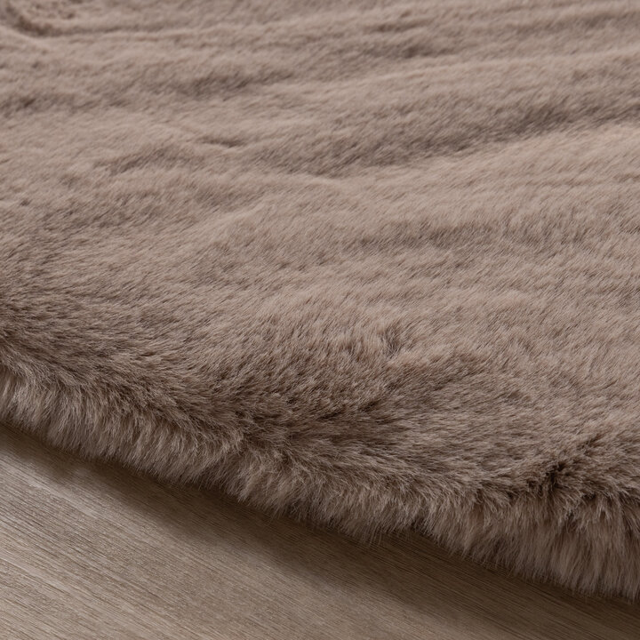 Dywan okrągły z długim włosiem - Comfy Supreme Taupe