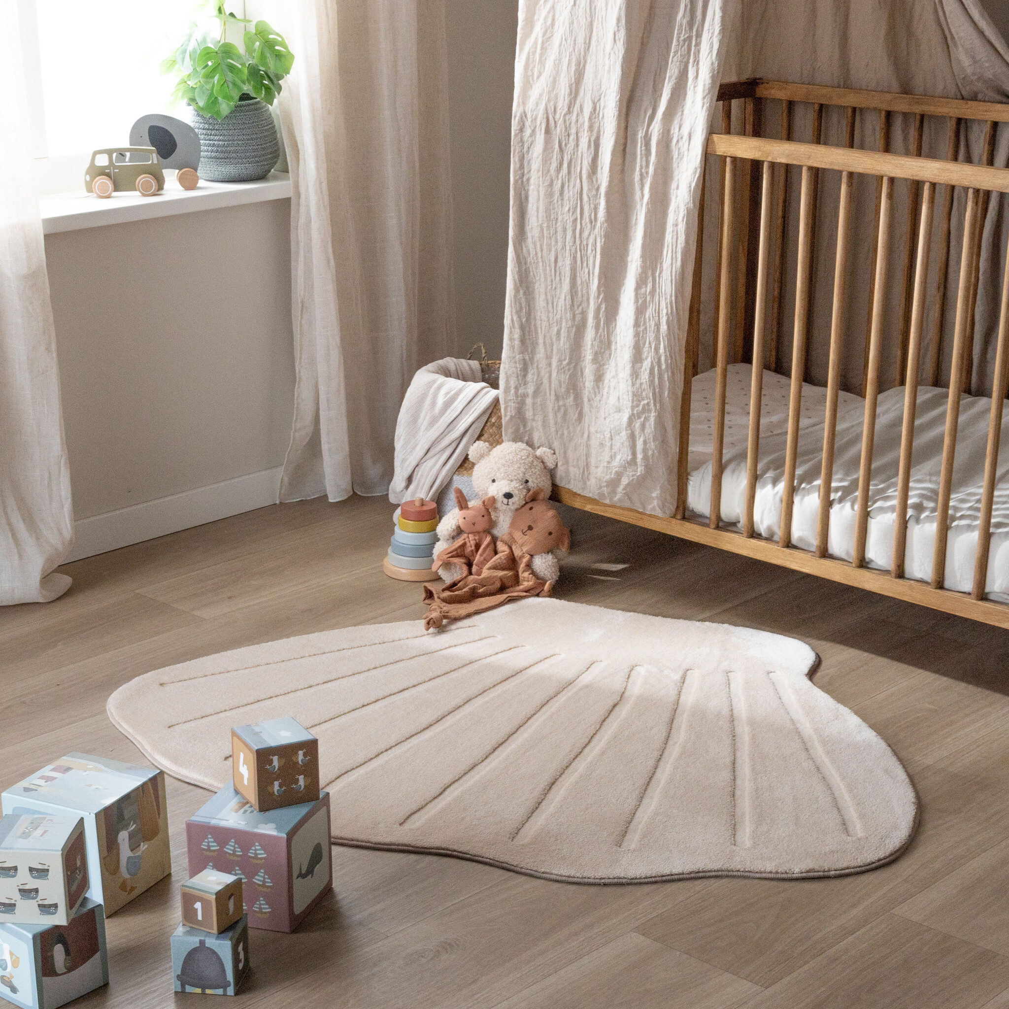 Dywanik dziecięcy nadający się do prania - Coco Shell Beige