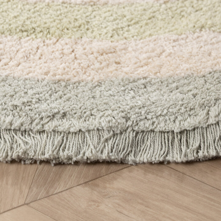 Owalny pralny dywan dziecięcy - Milo Zielony