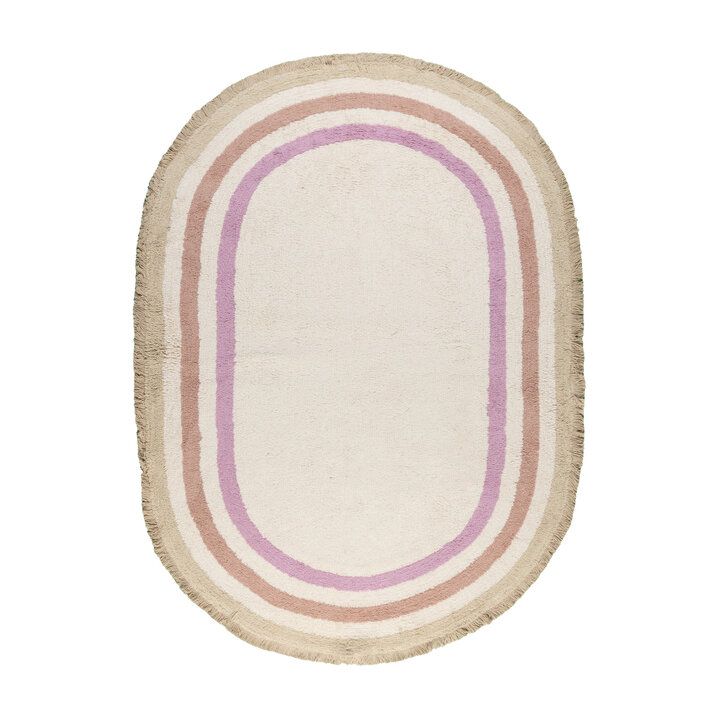 Owalny pralny dywan dziecięcy - Milo Różowy