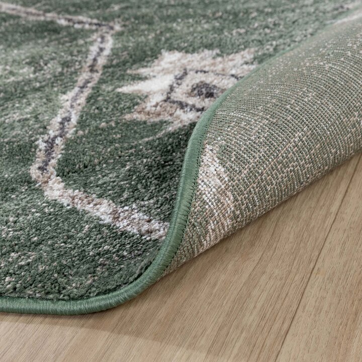 Okrągły dywanik berberyjski - Blend Aztec Green