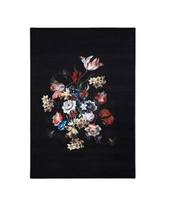 Dywan w kwiaty - Florine czarny/niebieski
