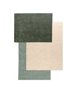 Dywan abstrakcyjny z wełny – Jules Creme/Green