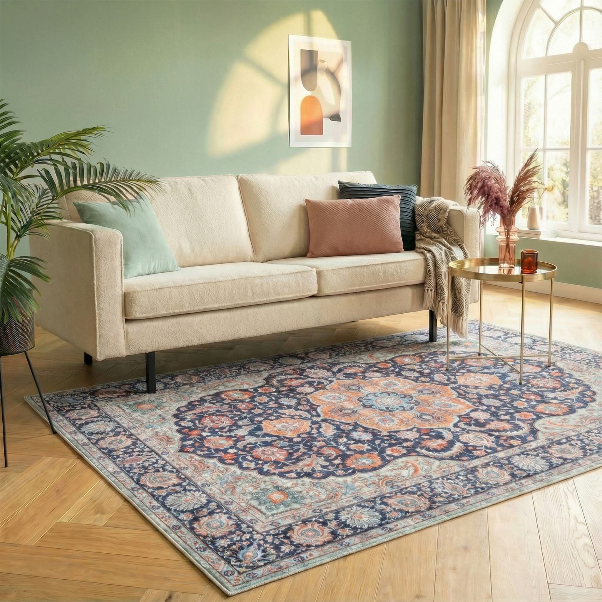 Dywan vintage - Imagine Medallion Niebieski