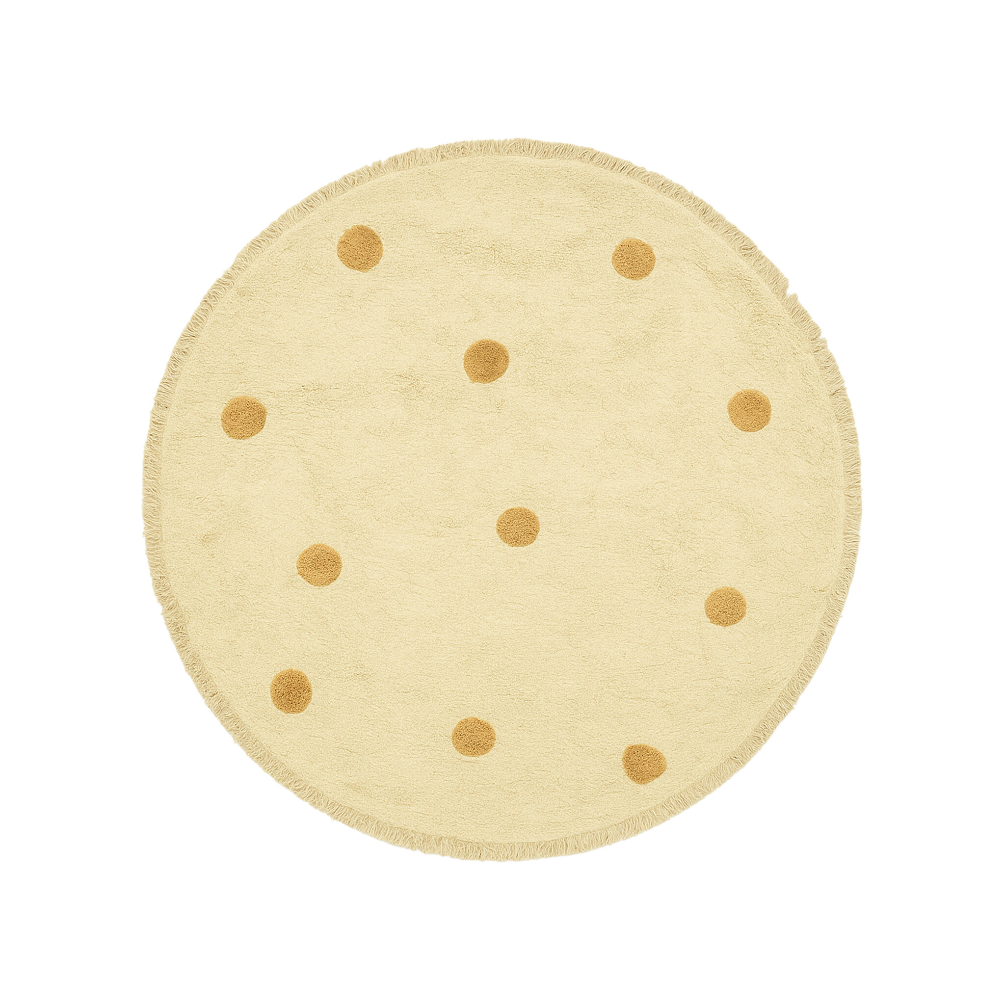 Okrągły dywan do pokoju dziecięcego – Lou Dots Yellow - sfeer
