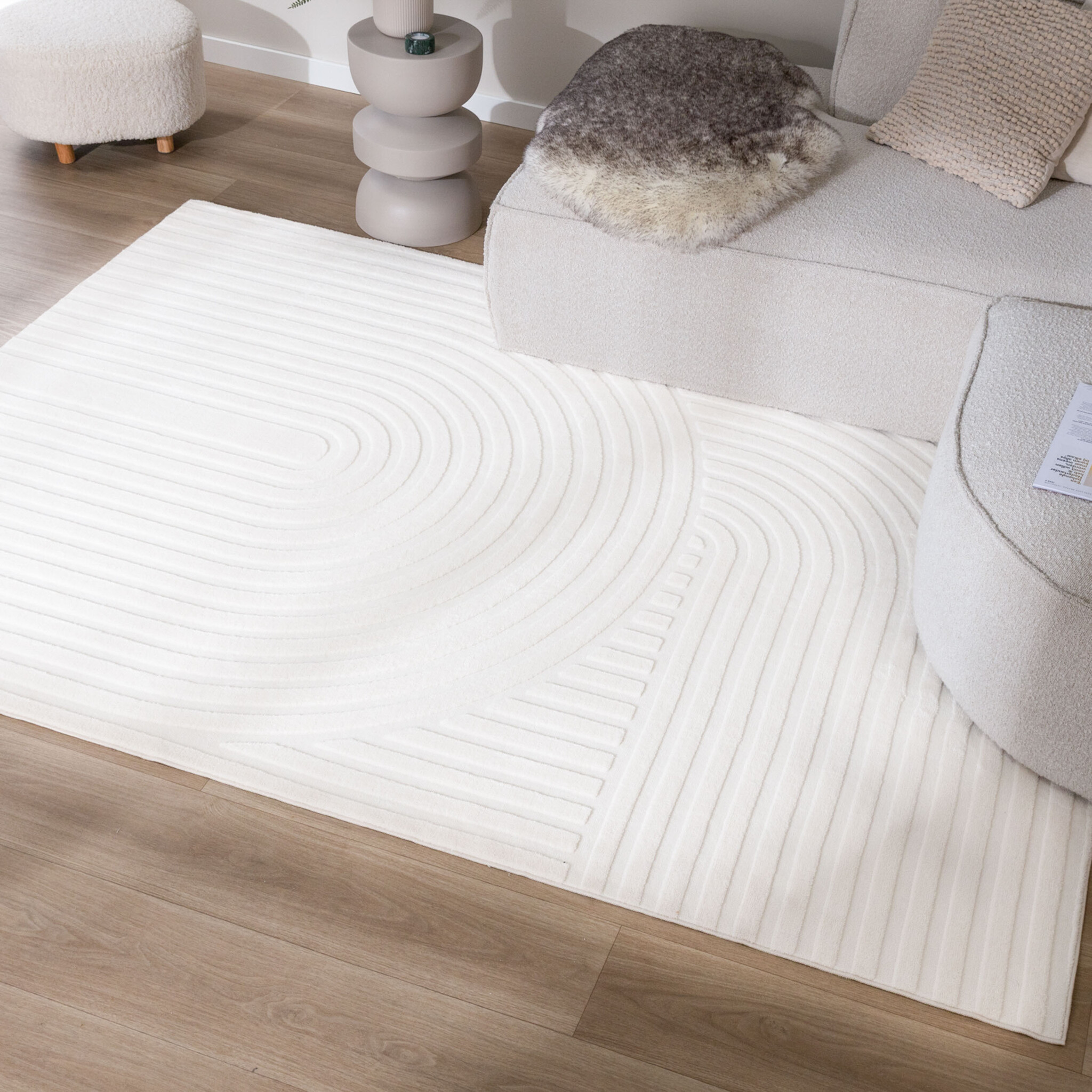 Dywan skandynawski - Charm Curves Biały