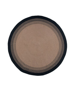 Okrągły dywan wewnętrzny i zewnętrzny – Florence Czarny