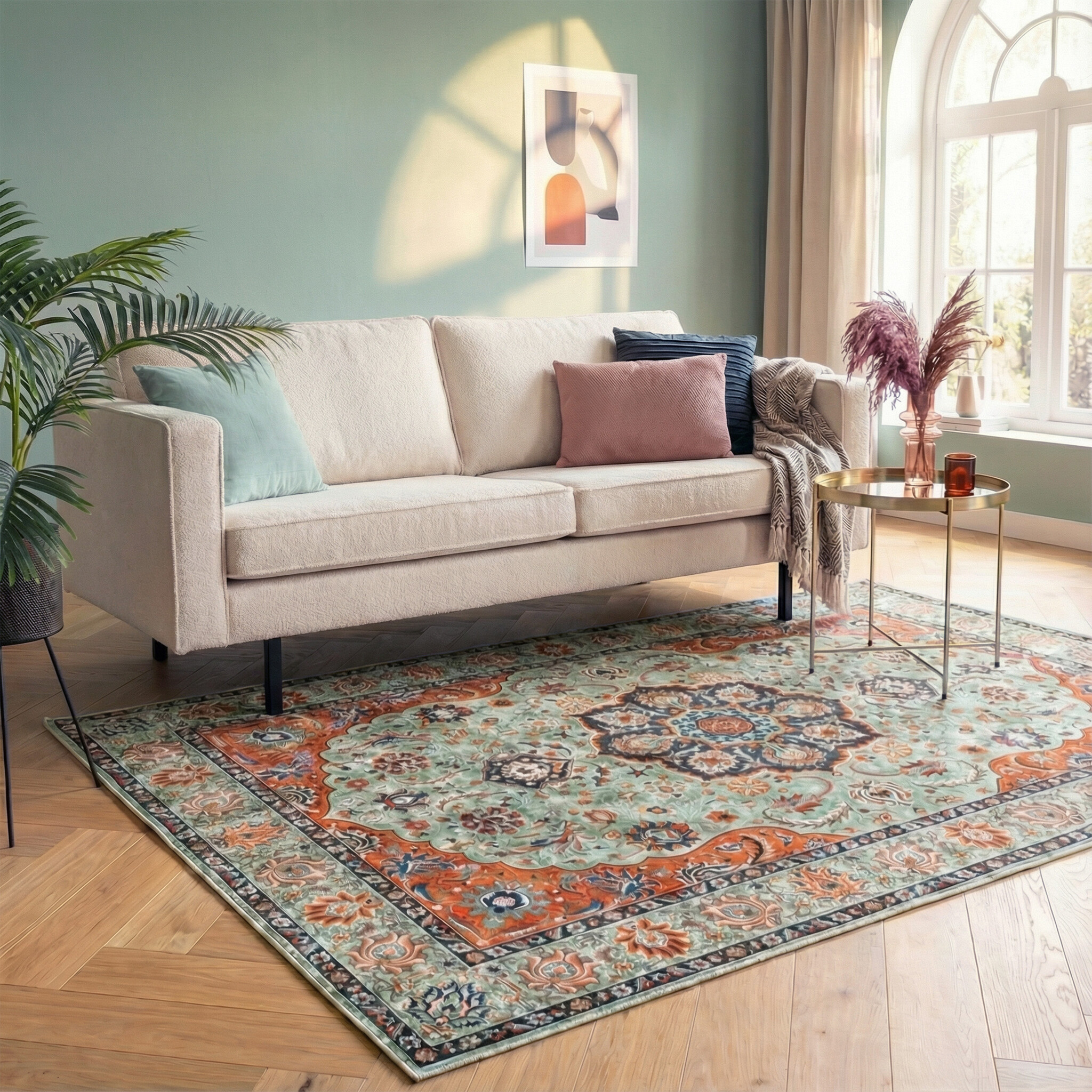 Dywan vintage - Imagine Medallion Zielony