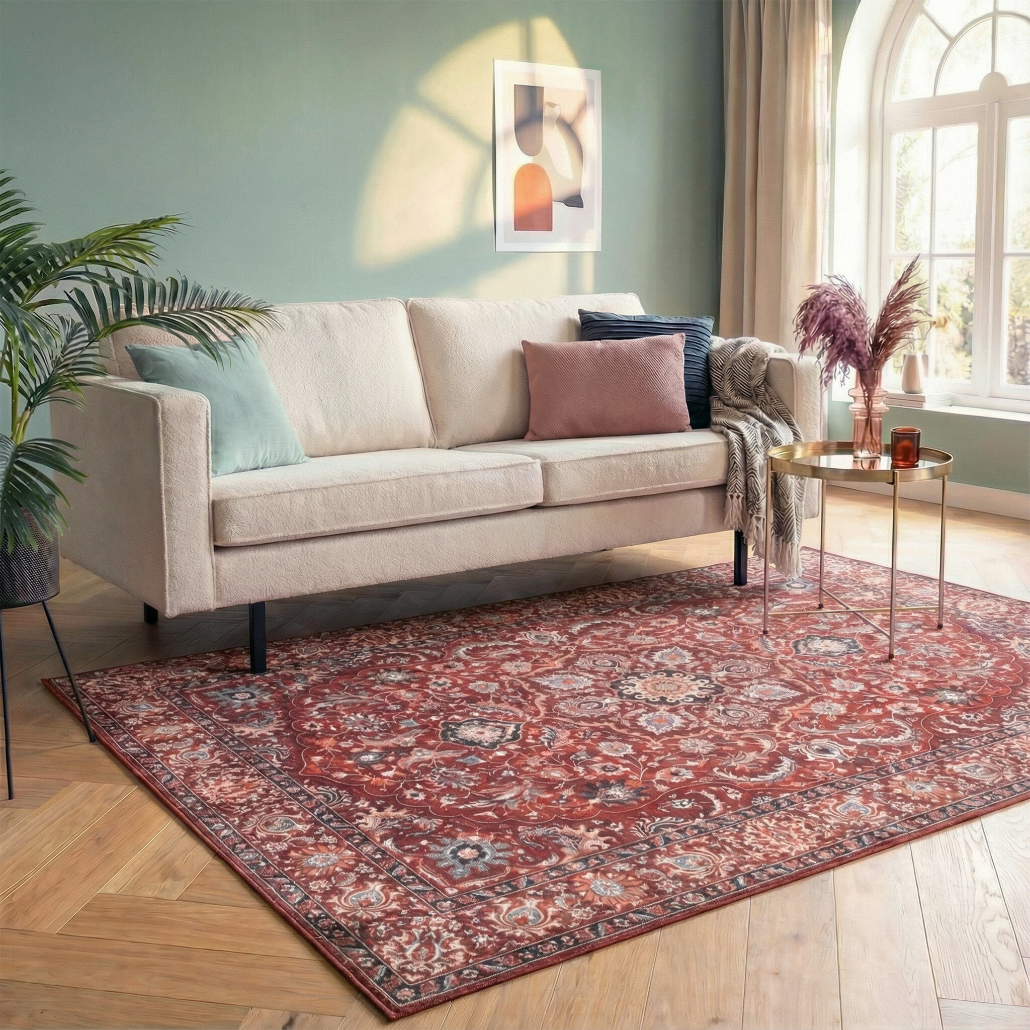 Dywan vintage - Imagine Medallion Czerwony