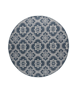 Okrągły dywan zewnętrzny – Rio Flower Niebieski