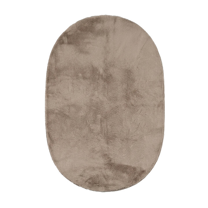 Owalny dywan o niskim runie - Cozy Taupe