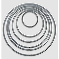 Metalen ringen 25 cm Zilver - 10 stuks